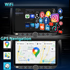 Single Din Car Radio Touchscreen Android 14 with Wireless CarPlay