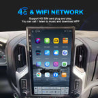 17" Qualcomm Android 13 Car Radio for Chevrolet Silverado GMC Sierra 2019-2023 Stereo Upgrade Tesla Style Dash IPS Touch Screen GPS Navigation Head Unit Audio Multimedia Player(8+128GB)