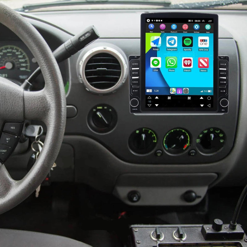 Android 13 Double Din Car Stereo Radio for Ford Expedition 2003-2006 GPS Navigation for CarPlay Wireless Android Auto 4+64G 9.7 inch Touch Screen with Bluetooth WiFi FM RDS SWC Backup Camera