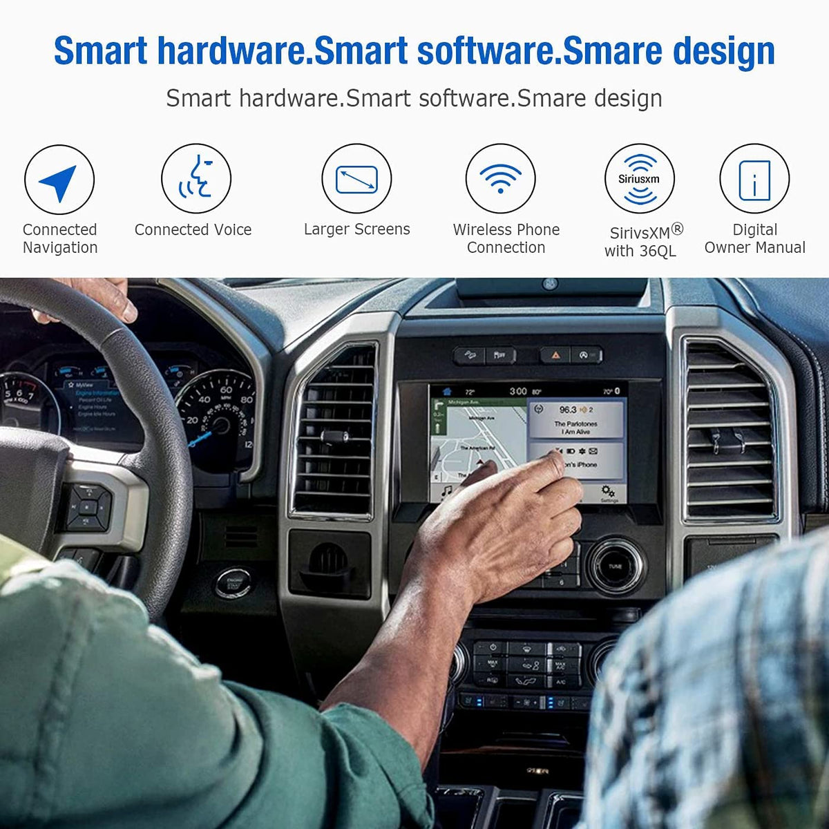 for Accessories SYNC 3 APIM Module Navigation Upgrade Latest V3.4 System Version NA 222 Map GPS Navigation, APIM Module Supports Apple CarPlay and Android Auto, Compatible 16-19 F150 - F450
