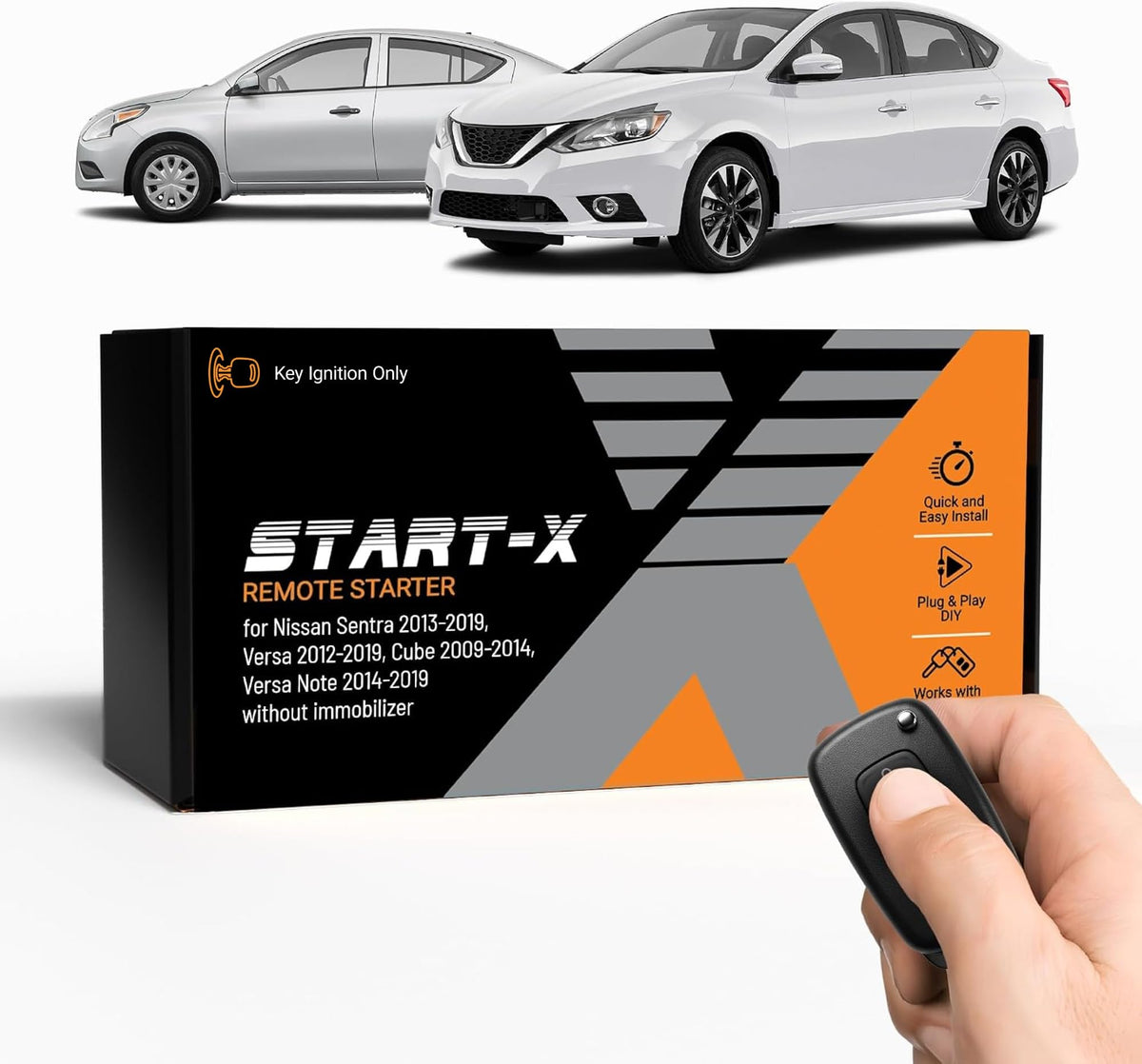Start-X Car Remote Starter Kit for Select Nissan Sentra, Versa/Note, Cube