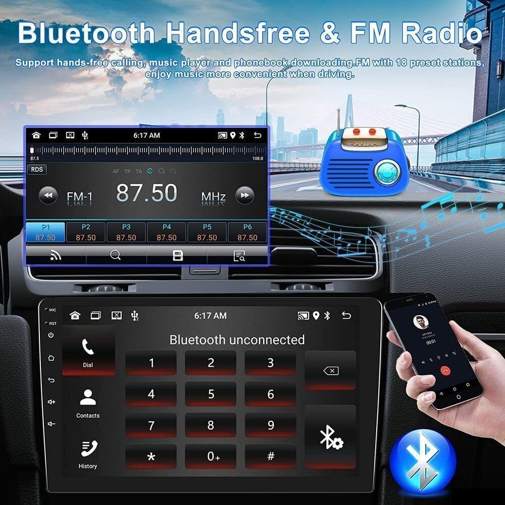 2+32G Car Radio Stereo Compatible with Dodge Ram 1500 2500 3500 2013-2019 Car Stereo Android 13 9Inch HD Touch Screen with Wireless Carplay Android Auto GPS Navigation Rear Backup Camera