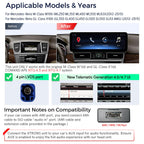XTRONS 14.9 Inch Android 14 Car Stereo for Mercedes-Benz M-Class W166 GL-Class X166 2012-2015 NTG 4.5/4.7 System, 2K IPS Anti-Glare Touch Screen GPS Navigation Support Wireless CarPlay Android Auto 4G