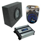 Harmony Audio Single 12 Truck Sub Box with HA-A400.1 Amp R124 Subwoofer