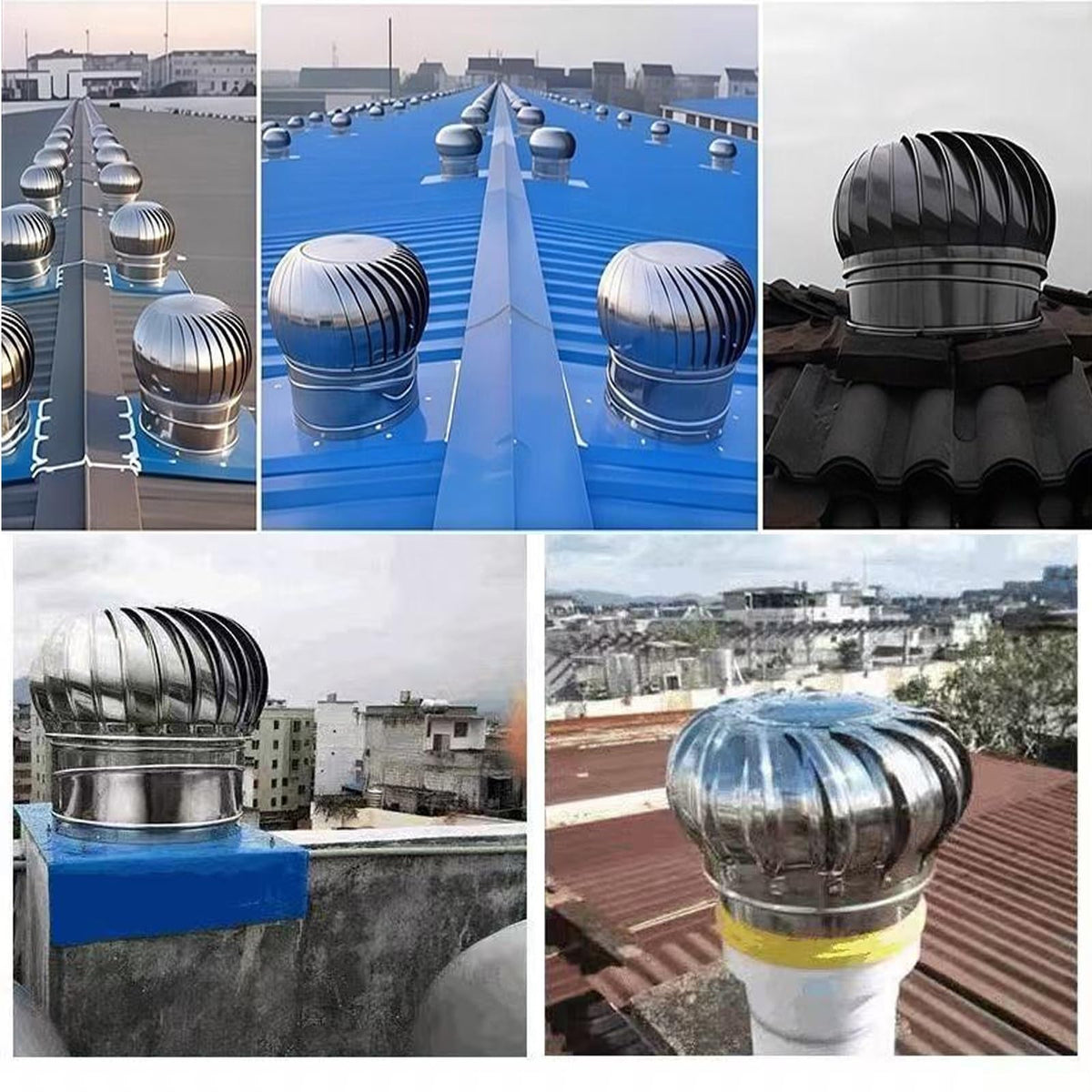 Wind Ventilator Ball Spiral Turbines Vent, Air Vent Outlet Comes
