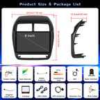 4G+64G Android 15 Radio for Mitsubishi Outlander Sport RVR ASX 2019-2021 Wireless CarPlay, 10'' Incell Full Touchscreen Stereo Android Auto Bluetooth 5G WiFi EQ FM RDS GPS WiFi SWC AHD Backup Camera