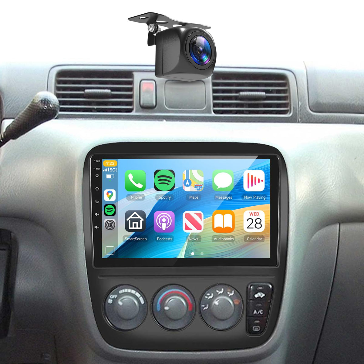 8Core 6+128G Car Radio for Honda CRV 1997-2001 Manual A/C Wireless CarPlay