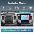 4+64G 11.5-inches Android 13 WiFi 6 Car Stereo for Toyota Tacoma 2005-2013 Touchscreen Screen Bluetooth 5.4 Car Radio with Carplay & Android Auto Support Backup Camera FM, Navigation, SWC