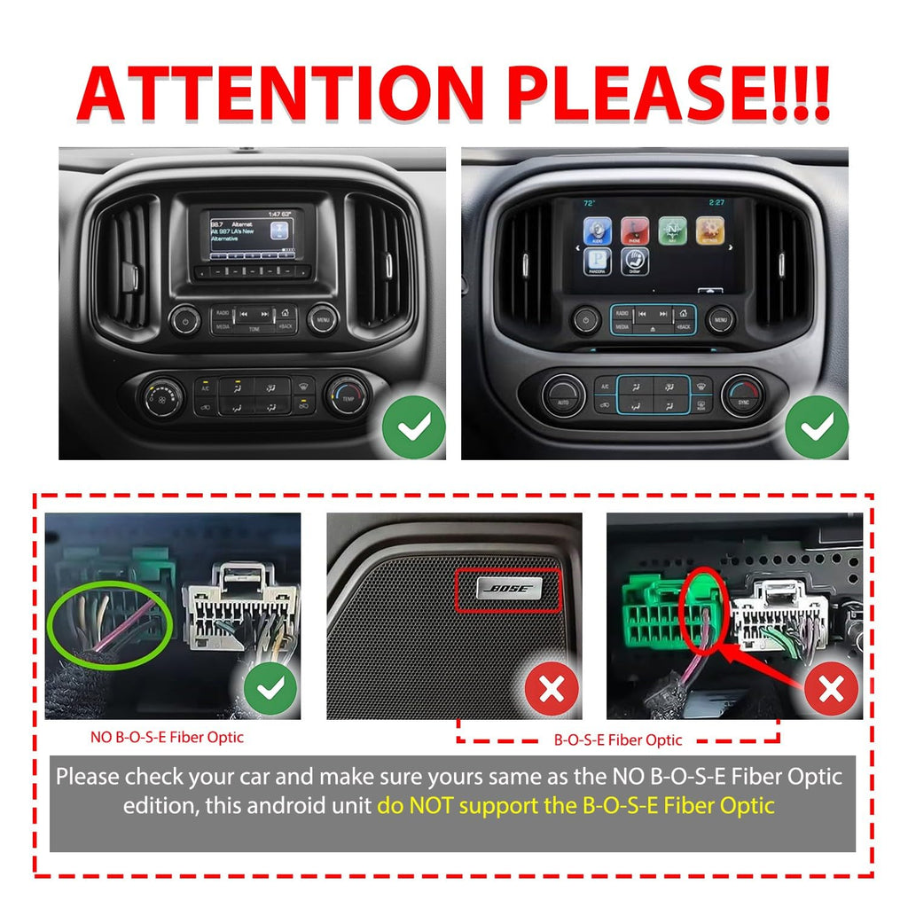 CarPlay Android Auto Navigation Stereo GPS Radio Reverse Camera Display 13.1" QLED Touchscreen Headunit Tablet Media Player For Chevy Colorado 2015-2019 For Gmc Canyon, if Applicable Octa Core 6G+128G