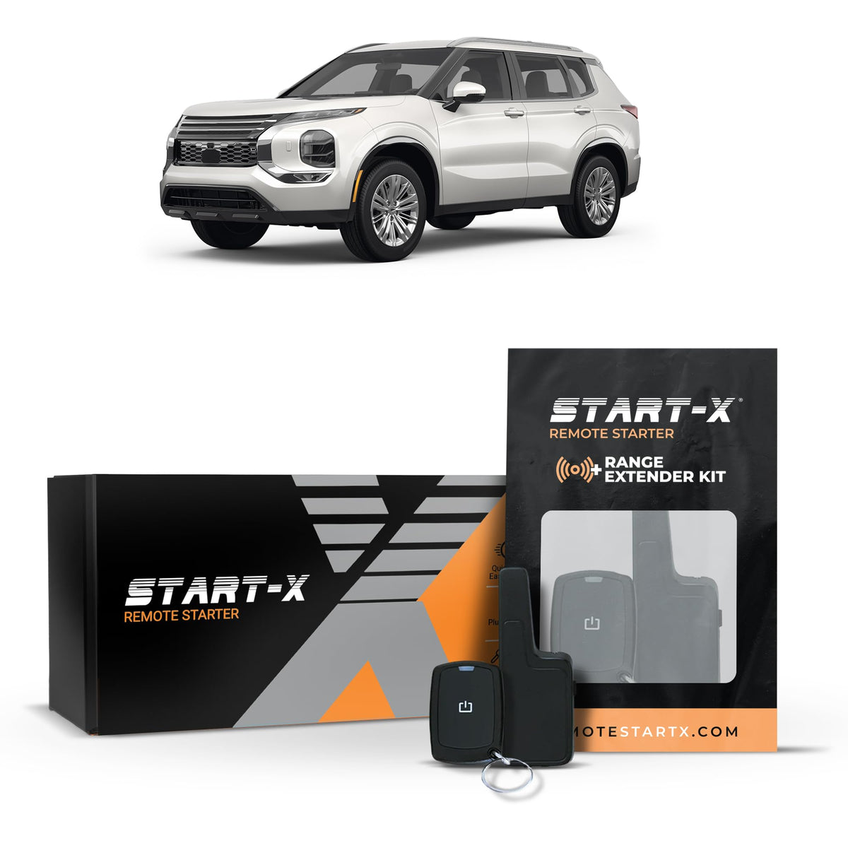 Start-X Remote Starter Kit + 2000ft 1 Way Range Extender for Mitsubishi Outlander (2022-2023) Vehicles with Push-to-Start Ignition