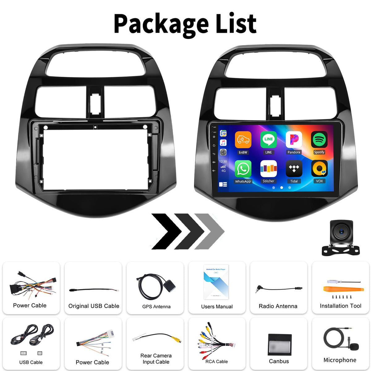[4+64G] Android 15 Car Stereo for Chevrolet Chevy Spark 2013 2014 2015
