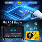 Car Radio Stereo for Toyota Tundra 2007 2008 2009 2010 2011 2012 2013 Toyota Sequoia 2008-2019, Wireless CarPlay Android Auto GPS Navi WiFi, Physical Button Volume Knob,Fit OEM Camera/SWC/JBL