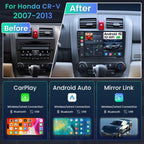 Upgrade 8 Core 4G+64G Car Radio Stereo for Honda CRV 2007-2011:9" 1280 * 800 HD Touch Screen Head Unit, Wireless Carplay Android Auto 5G WiFi Bluetooth AM FM GPS Backup Camera SWC