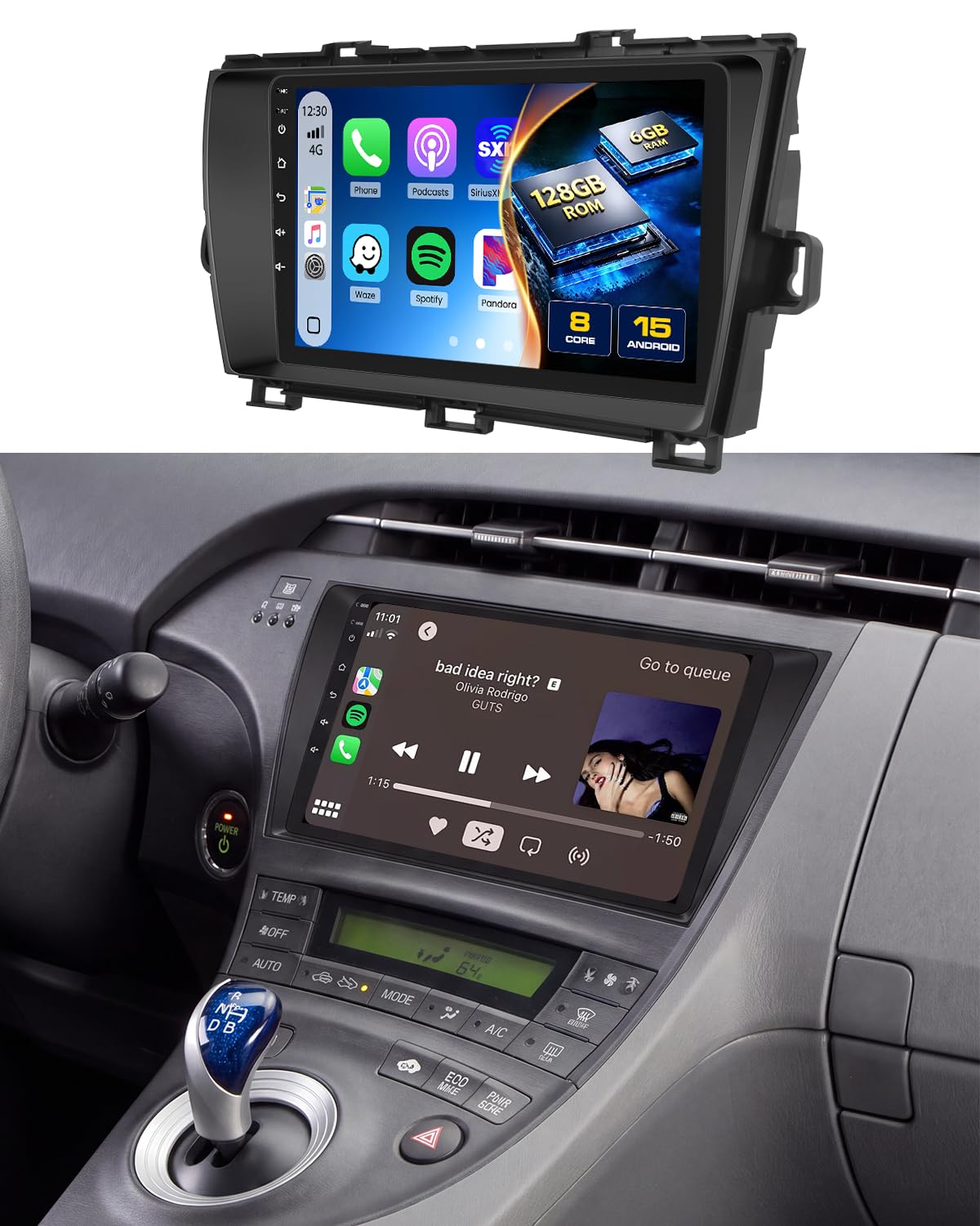 Inefala 8 Core 4+64G Radio for Toyota Prius 2010-2015 No JBL Stereo Upgrade