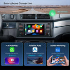 XTRONS 7 Inch Android 14 Car Stereo for BMW E39 M5 1999-2003 E39 1995-2003, Touch Screen 4+64GB Car Bluetooth Head Unit Global 4G LTE Car Radio GPS Navigation Support Wireless Car Play Android Auto