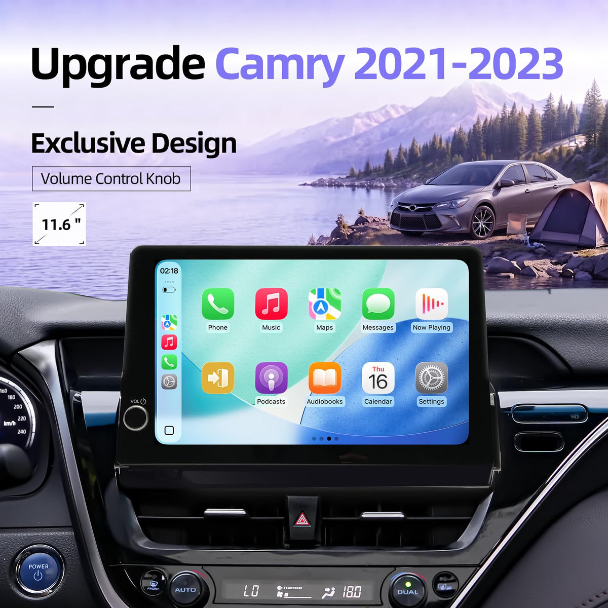 11.6" Android 14 Car Radio for Toyota Camry 2021-2023, 6GB+128GB