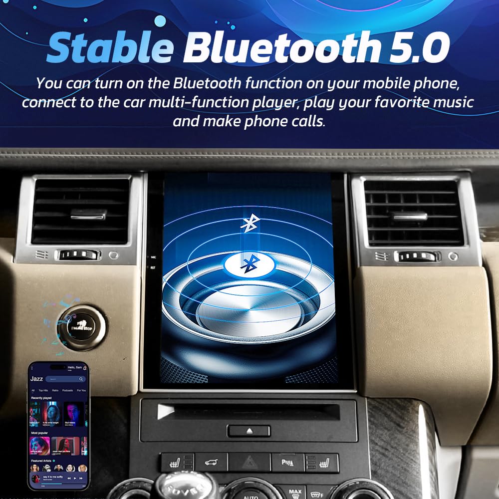 Android 13 Qualcomm Snapdragon 665 Car Radio for Land Rover Range Rover Sport L320 2009-2013 Multimedia Player GPS Navigation Wireless Carplay Touch Screen Stereo Replacement (for Bosch Host)