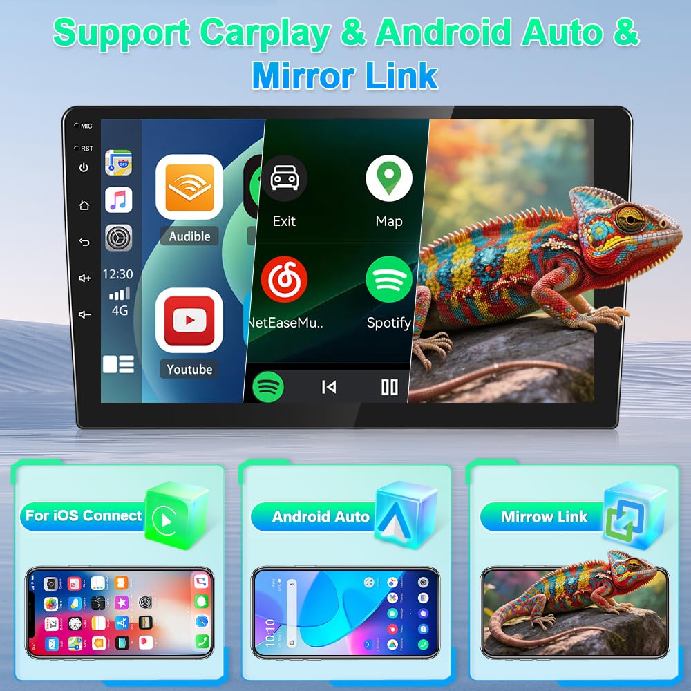 6.86" Touchscreen Car Stereo for Dodge Durango 2001-2003 2G+32G Android 13 Car Radio w/Carplay & Android Auto IPS Touchscreen GPS Navigation w/Bluetooth WiFi FM/RDS Backup Camera Mirror Link SWC