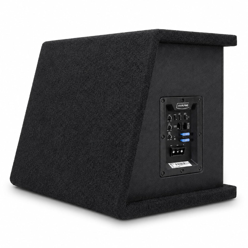 Alpine PWE-SB10, PWE 10" Single Powered Wedge Subwoofer Enclosure - 450W