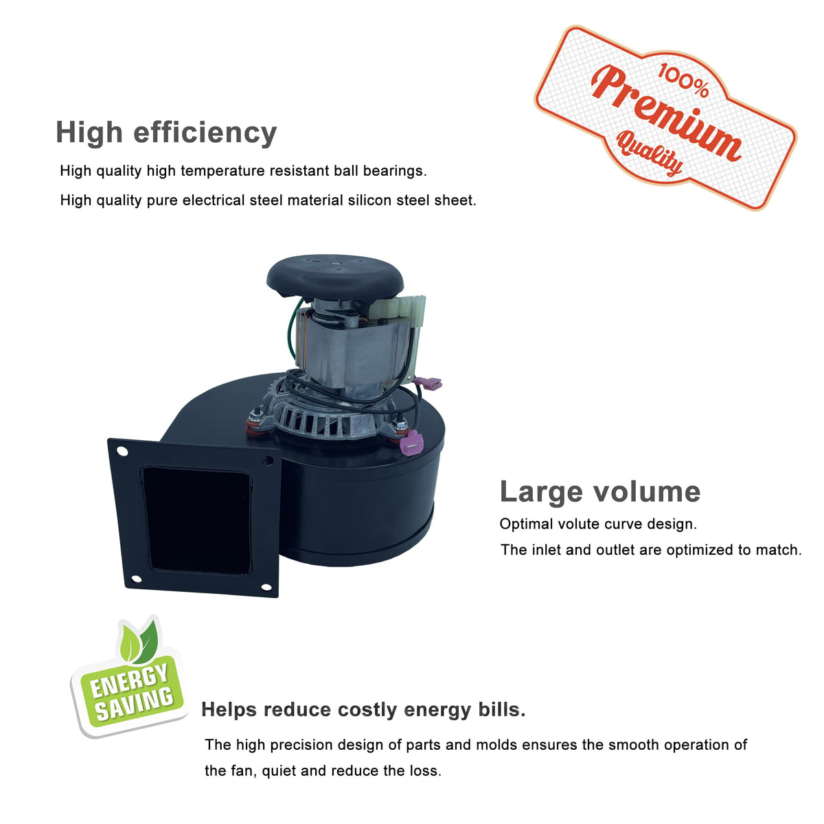 Pellet Stove Distribution/Convection Blower A-E-033, A-E-033A, C-E-033