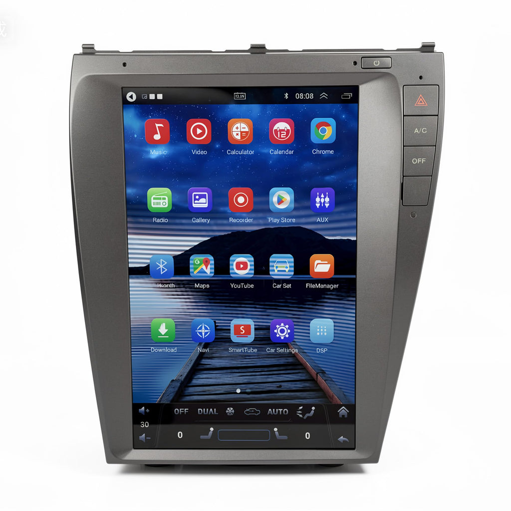 12.8" Car Stereo for Lexus ES350 2006-2012 (Std Audio/INFO Button ONLY), 8-Core 4GB+64GB Touch Screen Radio with Wireless CarPlay, Android Auto, GPS, Bluetooth, Backup Camera