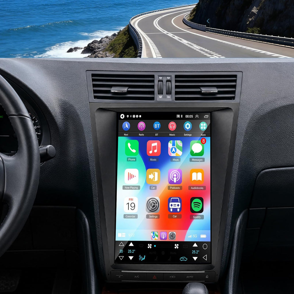 12.8 Inch Android 15 Car Stereo for Lexus GS 2004-2011 Base Trim
