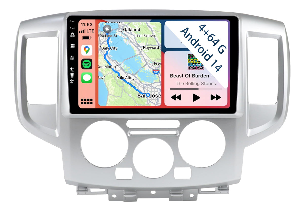 [4+64GB] Keconsing 9" Android 14 Autoradio for NV200 2013 2014 2015 2016 2017 2018 2019 Radio Stereo Carplay, Wireless Car Play GPS Auto Navi Screen Bluetooth Navigation Player