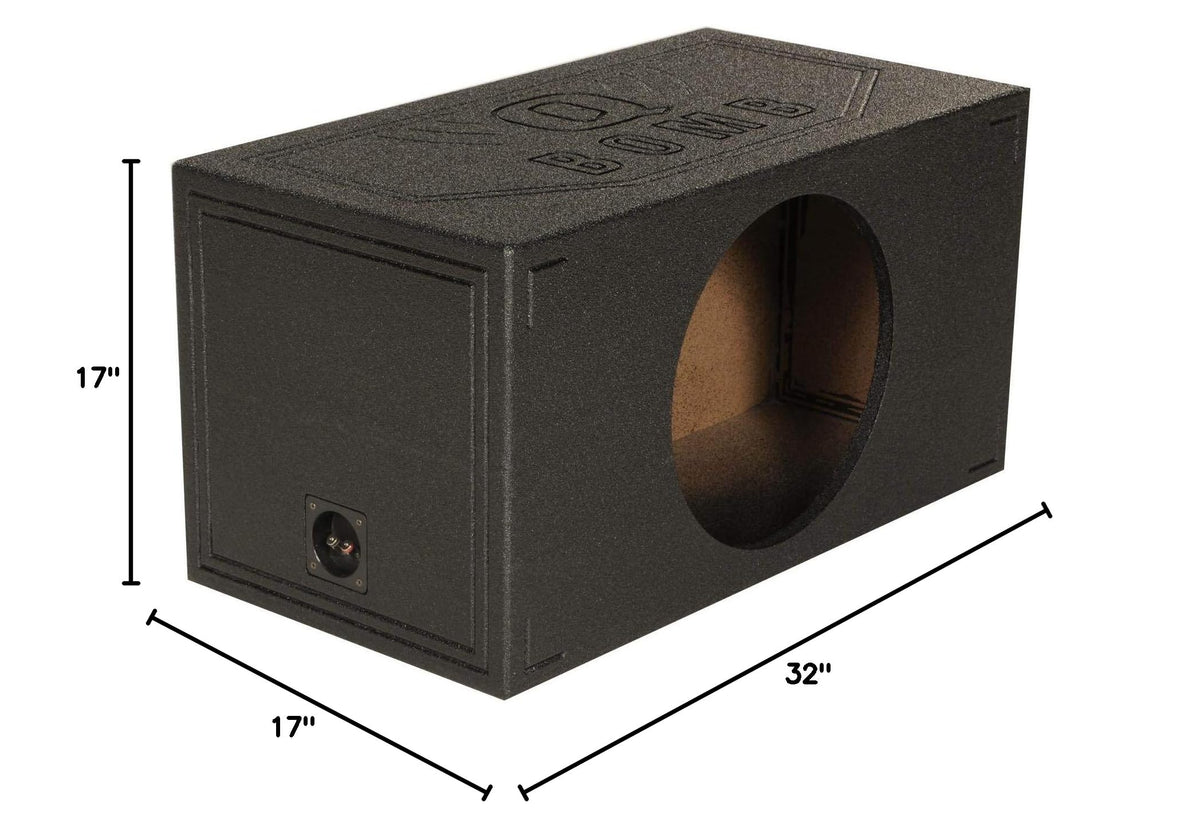 QPower QBOMB15VL-SINGLE 15" Vented Car Audio Subwoofer Box, 2-Pack