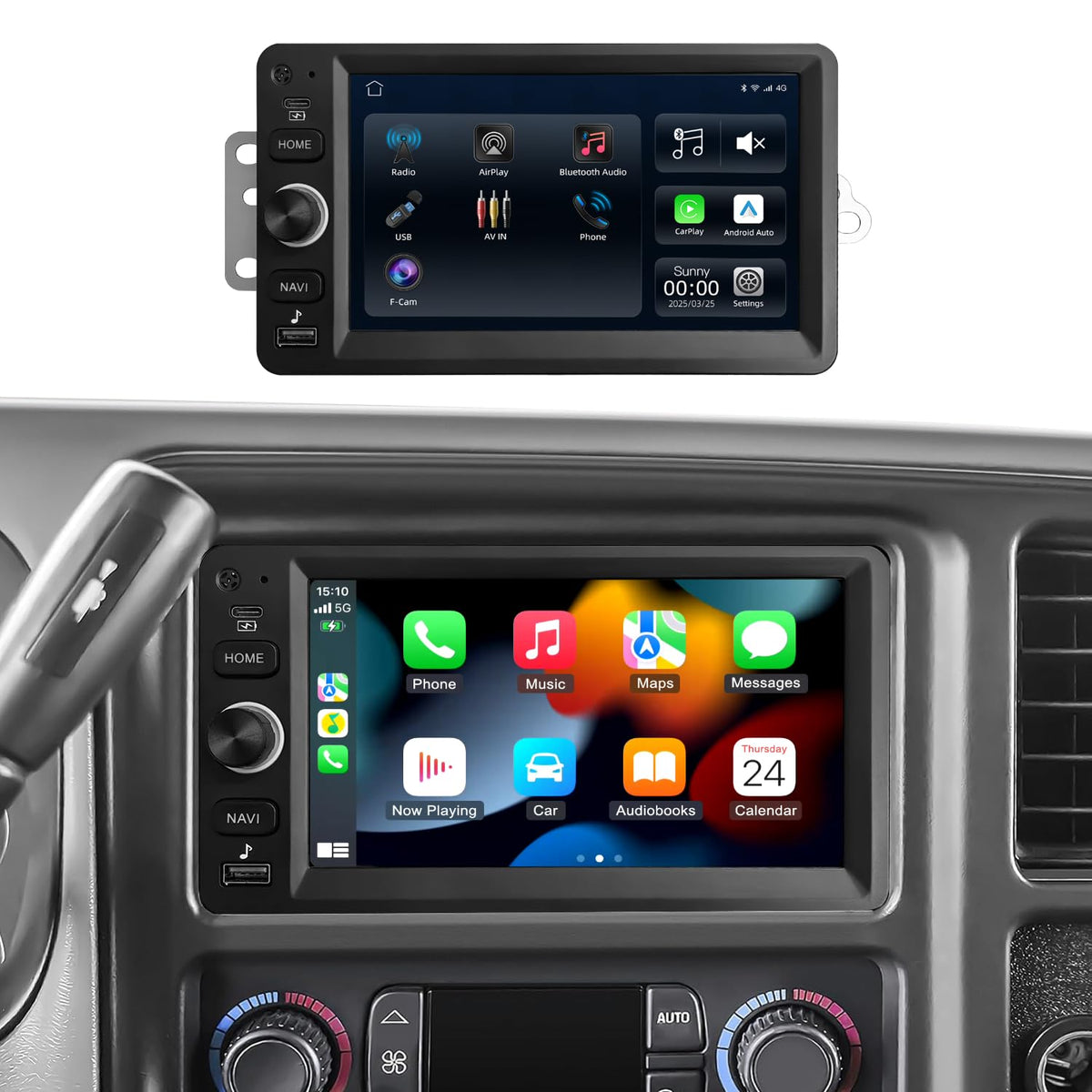 Replacement 8" CarPlay Radio Stereo for Chevy GMC Hummer Pontiac 2000-2012