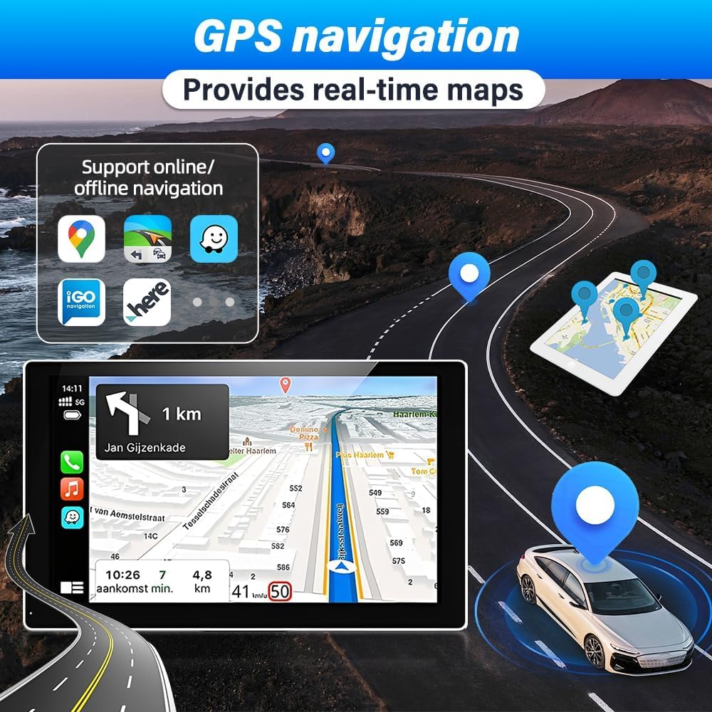 Android 14 Car Stereo for Jeep Grand Cherokee 2015-2021 with Carplay Android Auto for Grand Cherokee Radio w/8.4" Touchscreen Bluetooth EQ GPS Navi WiFi DSP FM Mirror Link SWC Backup Camera Mic, 2+32G