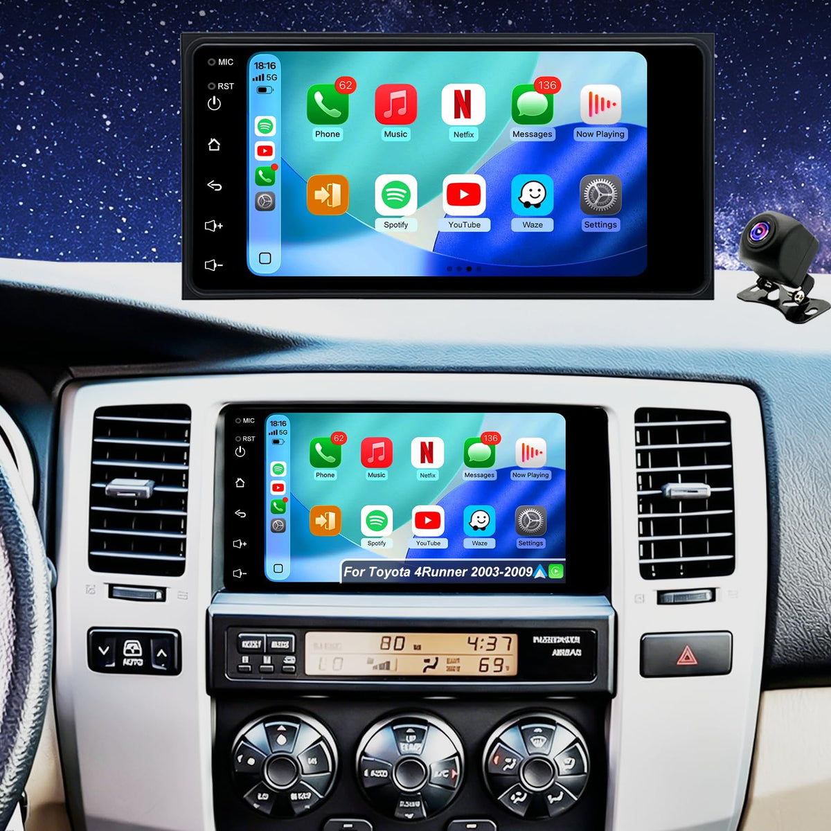 4core 64G 9in Car Stereo Radio for Toyota Tundra 2014-2021 Fit JBL & No JBL