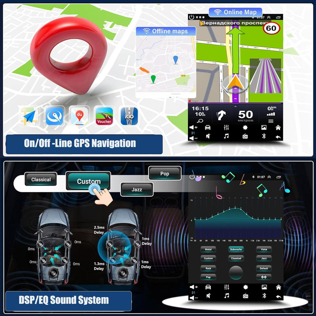 4+64G 9.7 inch Android 15 Car Radio Stereo for Ford F150 Raptor 2013–2014
