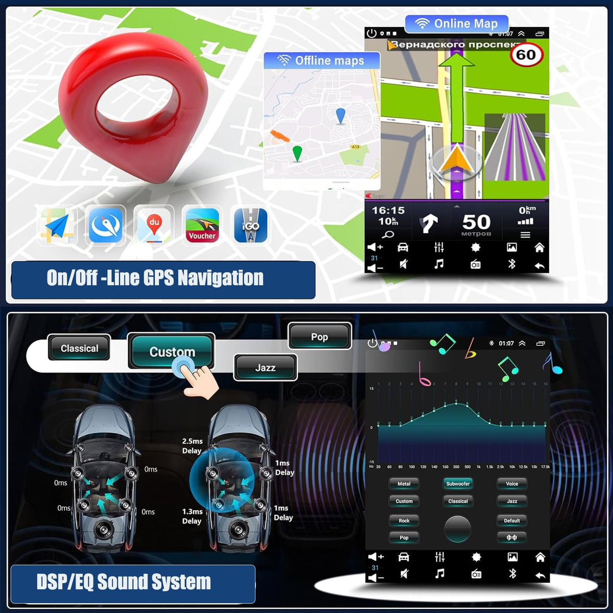 4+64G 9.7inch Android Car Radio for Chevy Tahoe/Suburban 2003–2006 Stereo