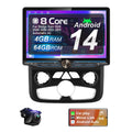 Android 14 Car Radio for Dodge Ram 1500 2500 3500 2013-2019 Auto AC, 8-Core 4+64GB Stereo with Wireless CarPlay Android Auto, 9” HD Touchscreen, 1080P Backup Camera, Physical Buttons, Dual Knobs