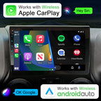 6GB+128GB Wireless CarPlay Car Radio for Jeep Wrangler 2015 2016 2017 Wireless Android Auto Android 10 Car Stereo 10.1 Inch QLED Touch Screen AM/FM WiFi Dual Bluetooth GPS Navigation Head Unit