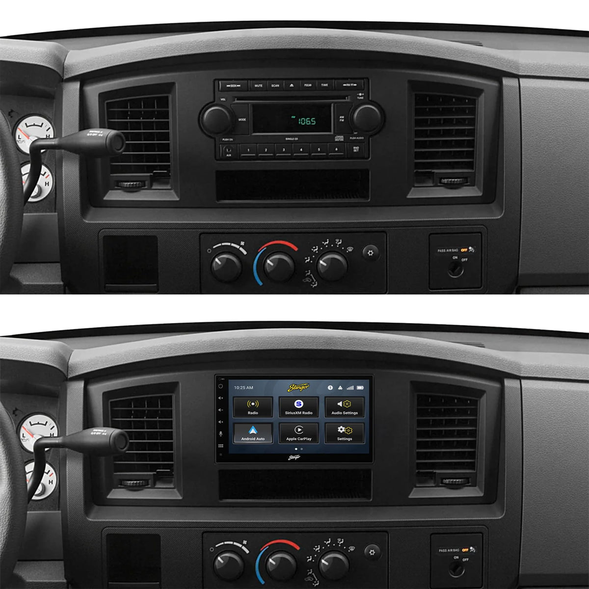 Stinger 6.8" Wireless Apple CarPlay Radio for Dodge RAM (2006-2008) Trucks