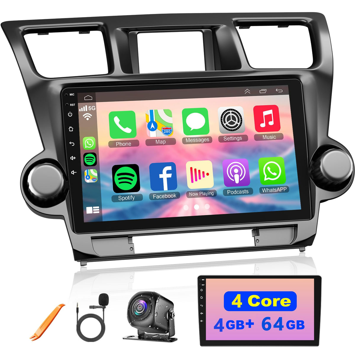 Premium 10.2" QLED Android 13 Car Stereo for Toyota Camry 2012-2014