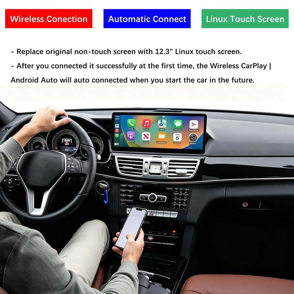 12.3" Wireless CarPlay Touchscreen for Mercedes-Benz E Coupe W207