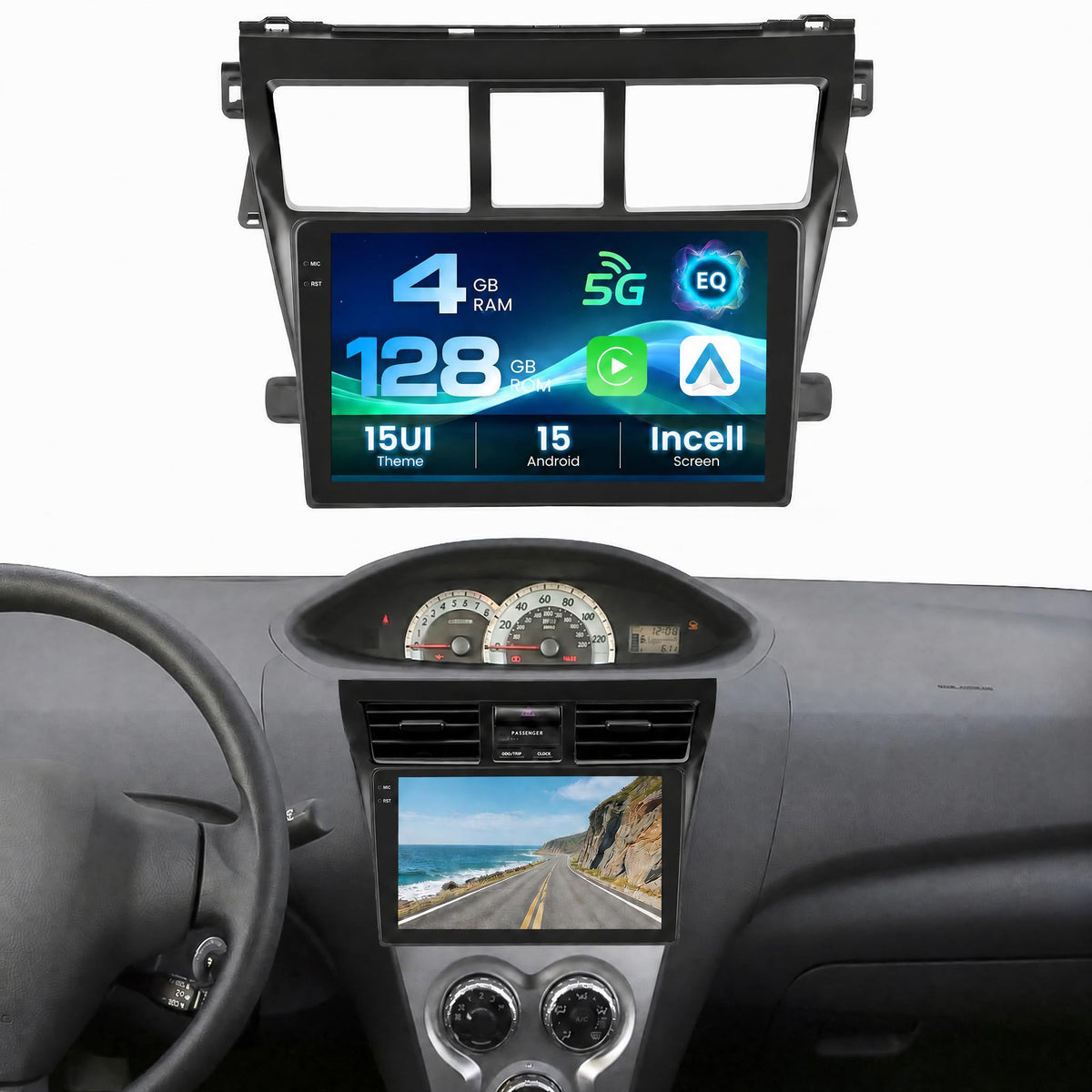 Inefala 8 Core 6+128G Radio for Toyota Vios Yaris 2007-2012 Stereo Upgrade