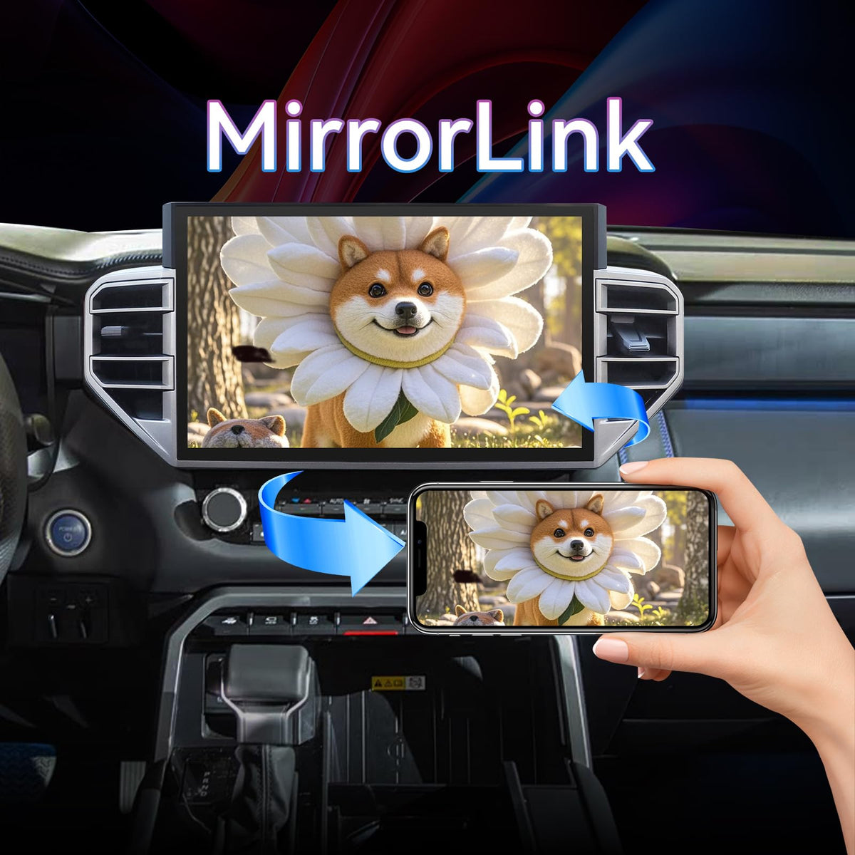 14.6''2K IPS Touch Screen Car Stereo Radio Compatible with Toyota Tundra 2022-2024.4+64GB,Wireless Carplay＆Android Auto/AM/FM/4G, GPS Navigation Multimedia Player Head Unit