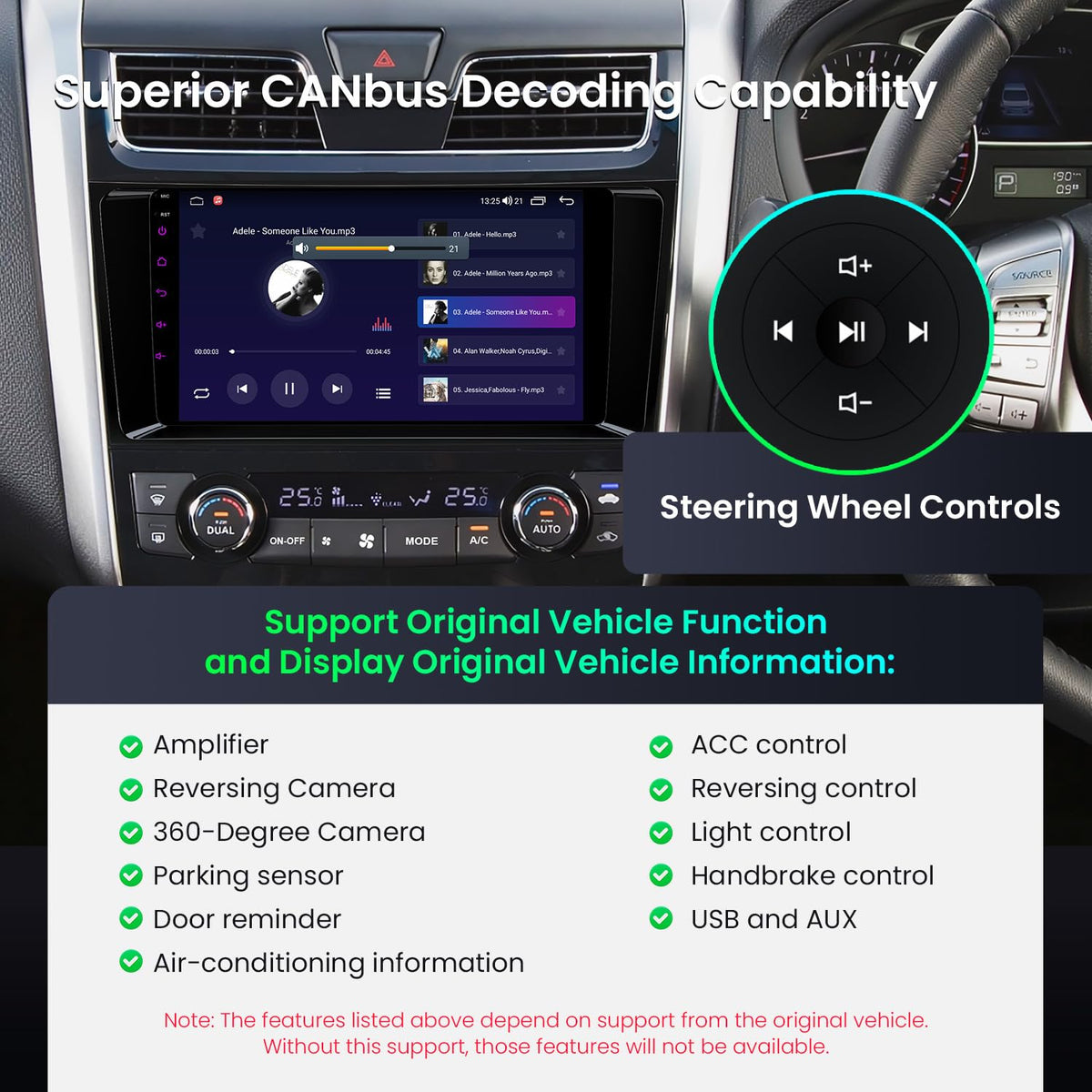 XTRONS Android Car Stereo for Nissan Altima/Teana 2013-2018, 9” IPS Touchscreen Head Unit with GPS Navigation, Built-in DSP, Bluetooth, Wireless CarPlay & Android Auto, 4GB RAM + 64GB Storage