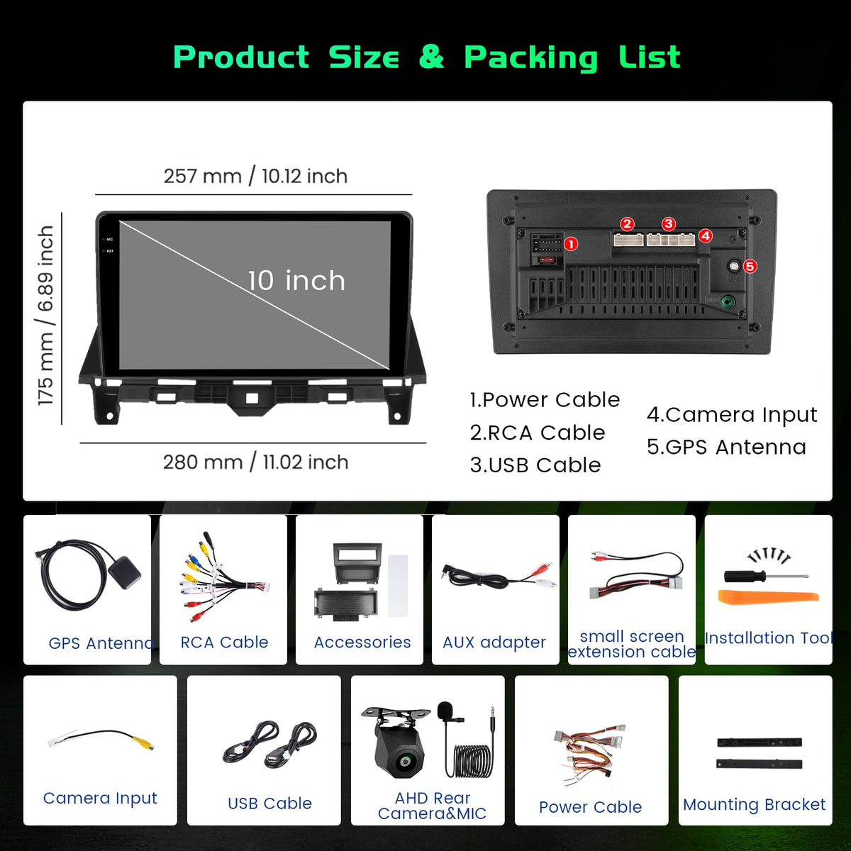 Android 15 Car Stereo for Honda Accord 2008-2013 10" In-Cell TouchScreen
