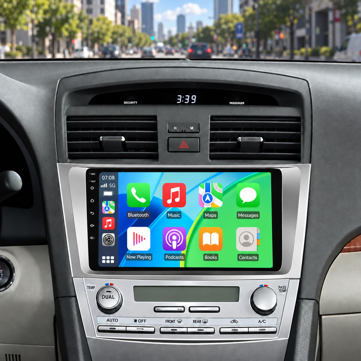 8 CORE 6G+128G Android 13 Car Stereo for Toyota Camry 2006 2007 2008 2009 2011 with Wireless Carplay Android Auto, 9 Inch Touch Screen Car Radio GPS/WiFi/Bluetooth/32-Band DSP/USB/SWC+HD Backup Camera