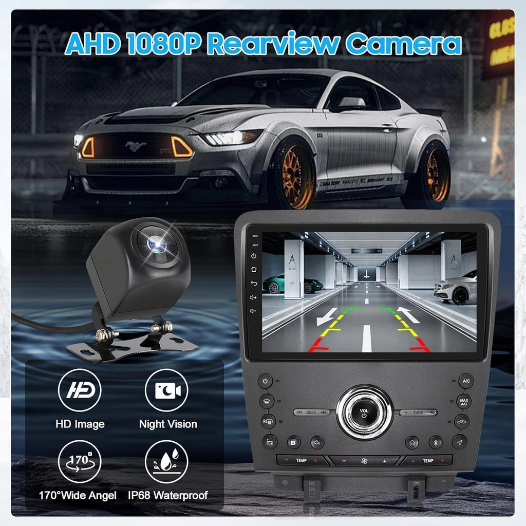 10.1 Inch Car Radio for Ford Mustang 2010-2014, Wireless CarPlay Android Auto, 2GB+32GB 8 Core Stereo, GPS