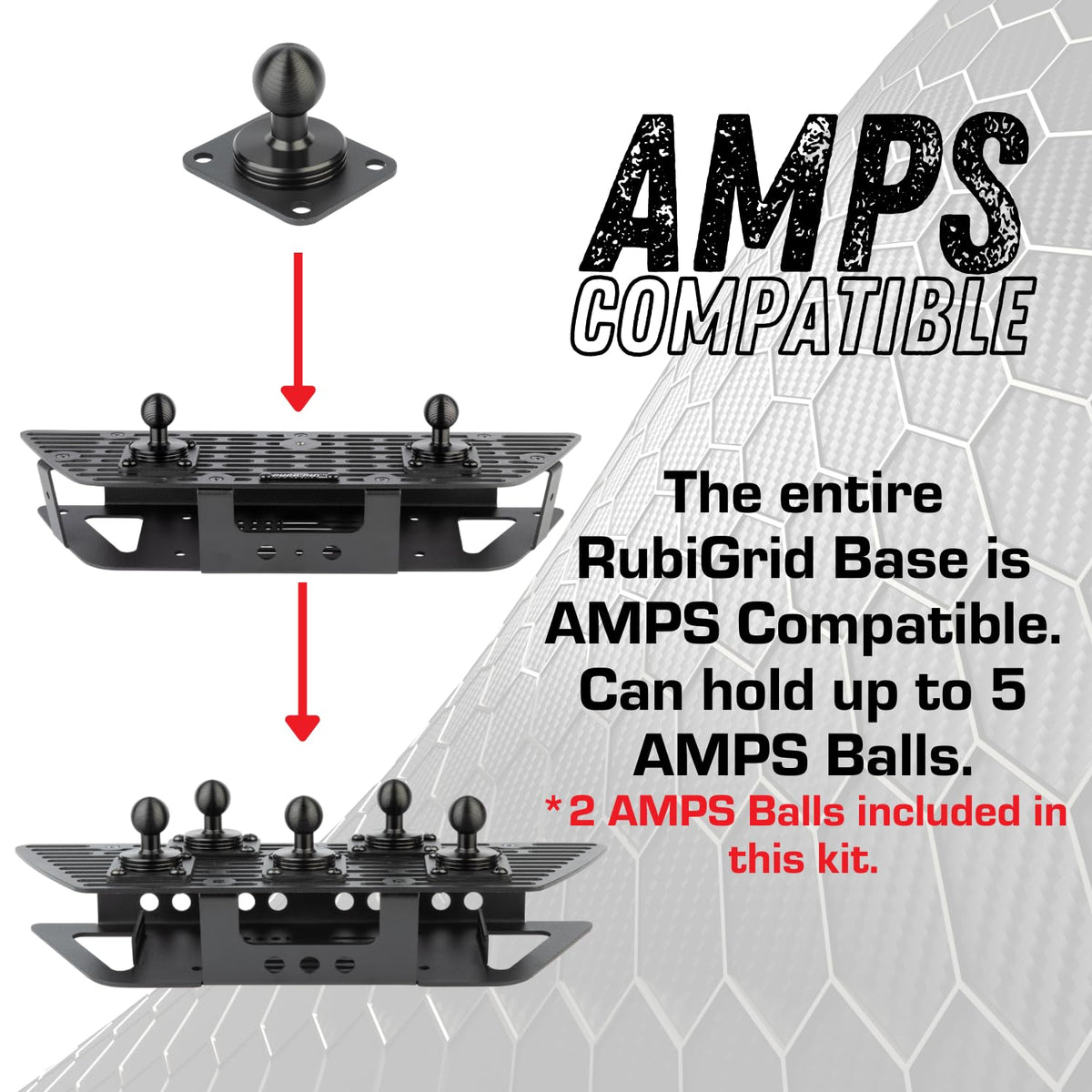 Bulletpoint RubiGrid Dash Mount Platform 2 Phone Holders Bundle Compatible with 2019+ Chevrolet Silverado & GMC Sierra Multi-Device Mount