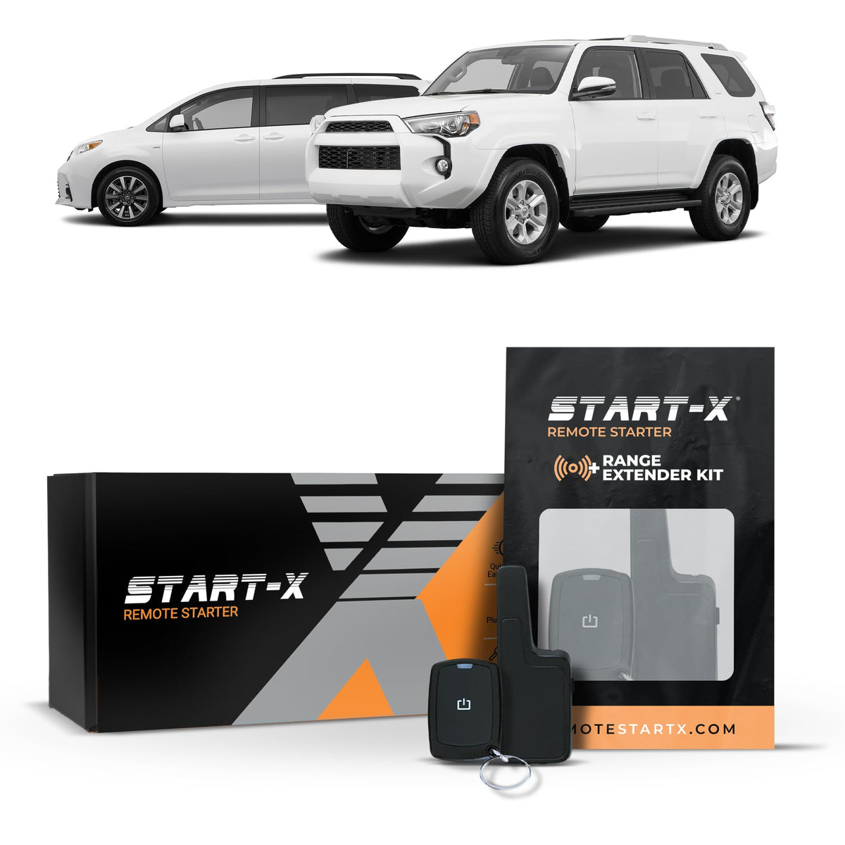 Start-X Remote Starter Kit + 2000ft 1 Way Range Extender for Toyota 4Runner (2010-2019) & Sienna (2011-2020) Vehicles with Push-to-Start Ignition