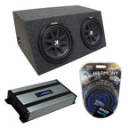 Kicker Comp C12 Sealed Hatchback Dual 12" Sub Box and HA-A800.1 Amplifier