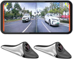 Car Blind Spot Camera Paired with Car Blind Spot Display System, Blind Spot Driving Recorder, BSD Blind Spot Warning Assistance, Blind Spot Monitoring BSM, Camera Monitoring System CMS (Silver)