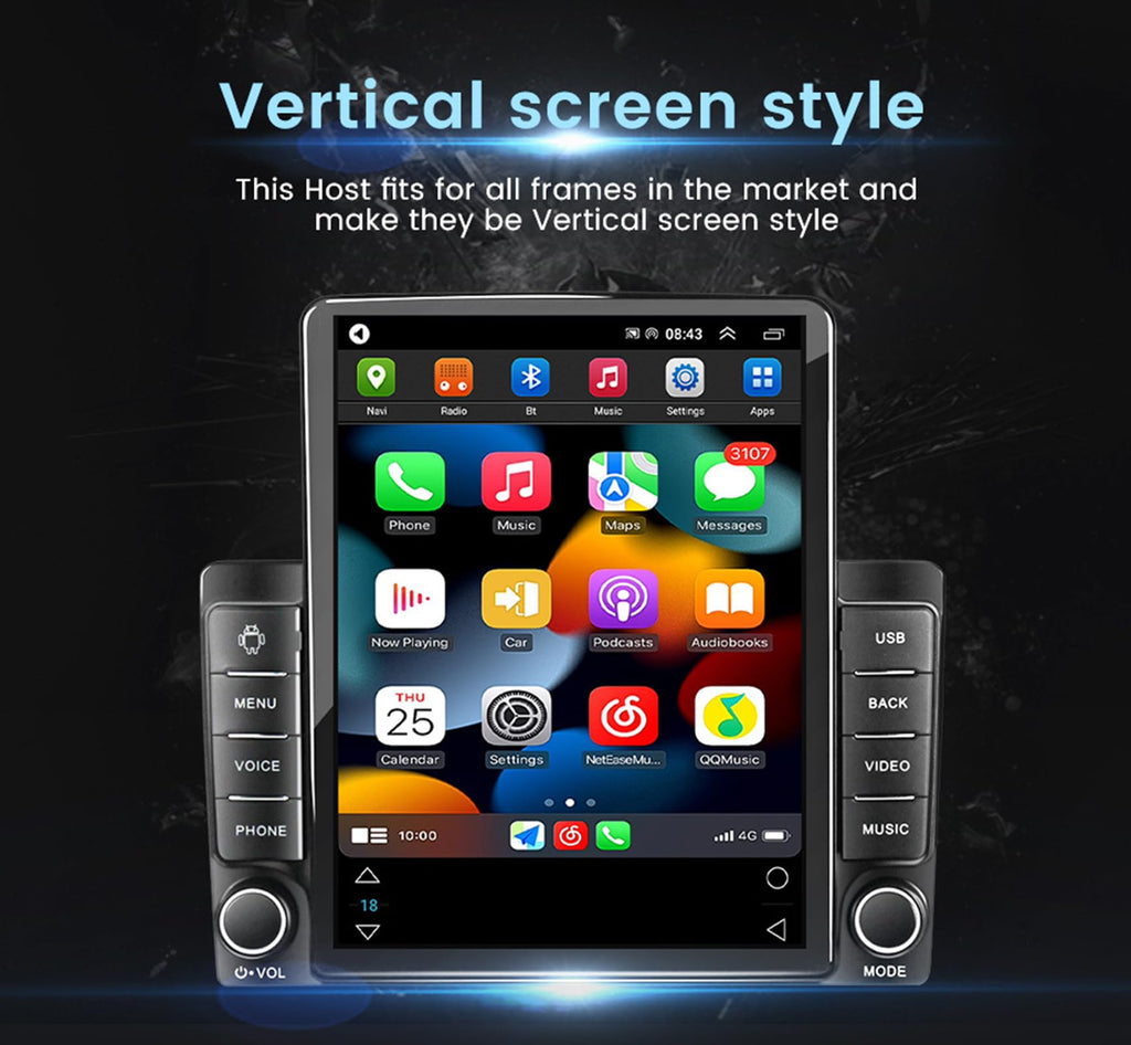 4GB+64GB Car Stereo 8 core Android 15.0 Radio for 2002-2005 Dodge RAM Truck 1500 2500 3500 GPS Navigation 9.7 Inch Multimedia Video Player FM BT Receiver with 4G 5G WiFi Carplay Android Auto