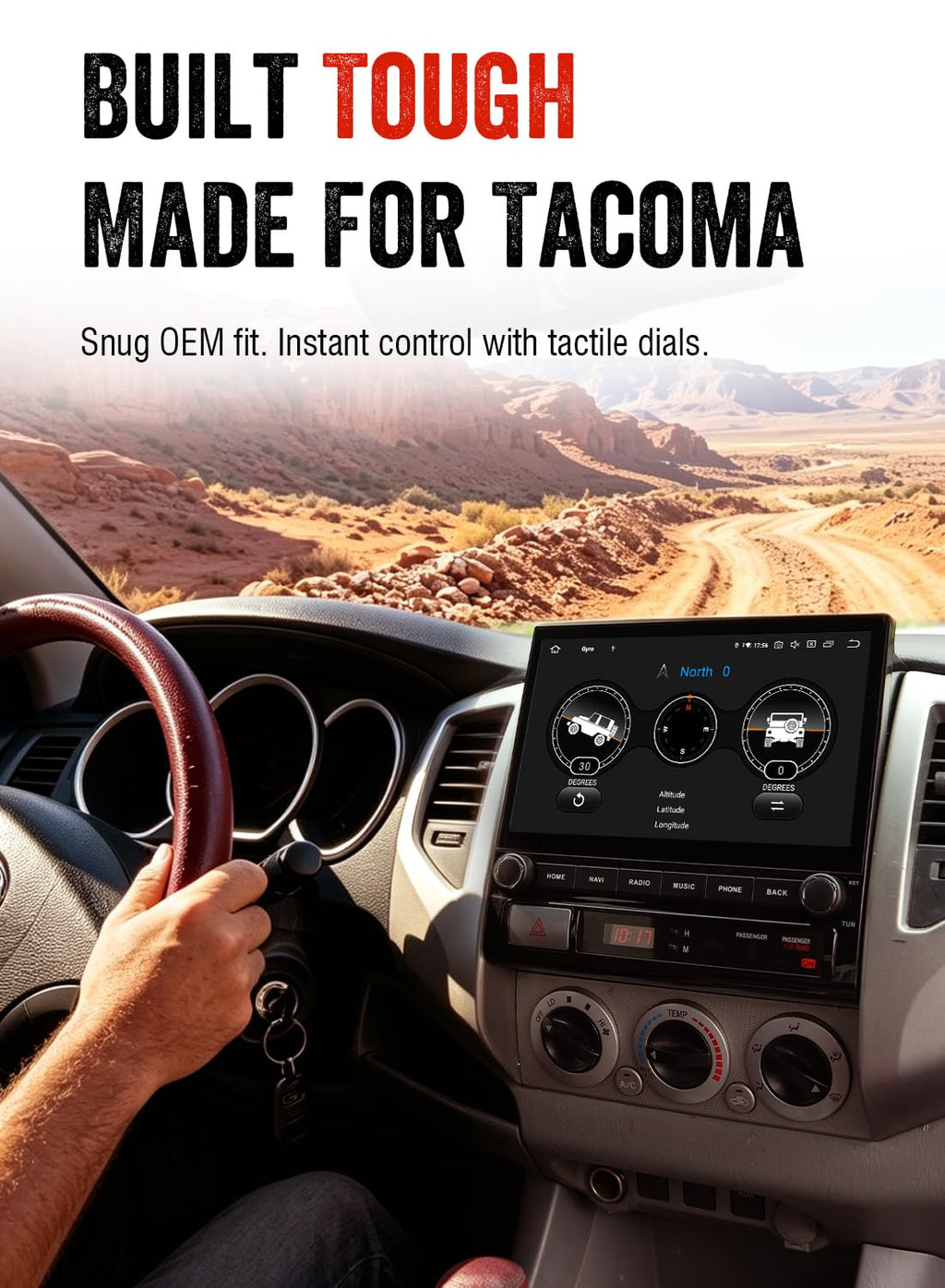 Dasaita 10.2" QLED Car Stereo for Toyota Tacoma 2005-2015